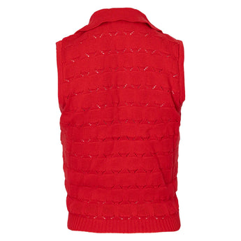 Women's Anna Sweater Tennis Top Red,Apparel,Bubble,,,Tennis Express,ANNS-R1-2