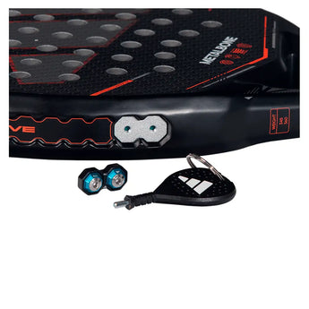 Metalbone 2026 HRD+ Padel Paddle Black and Red,Padel Racquets,Adidas,,,Tennis Express,AR1AA8U22-6