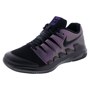 Juniors' Vapor X Tennis Shoes Black and Psychic Purple,Footwear,Nike,Black/Psychic Purple,1Y,Tennis Express,AR8851-900F26copy