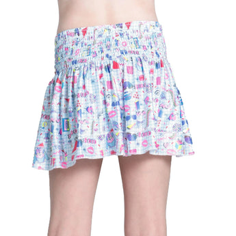 Girls' Diva Smocked Tennis Skort Multicolor-Apparel-Lucky In Love-B118-91B955-2-Tennis Express