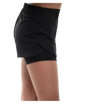 Girls' Match Point Tennis Short-Apparel-Lucky In Love-B119-B-Black1-Tennis Express