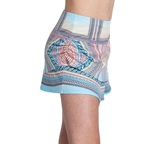 Girls' Lucky Club Ruche Tennis Skort Cool Blue-Apparel-Lucky In Love-B121-U85464H24-2-Tennis Express