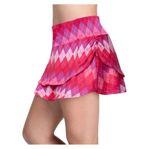 Girls' Diamond Court Tier Tennis Skort Mulberry-Apparel-Lucky In Love-B127-20E955H25-1-Tennis Express