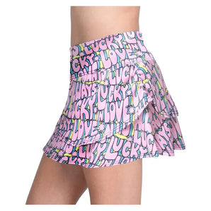 Girls' Bubble Love Tier Tennis Skort Mulberry-Apparel-Lucky In Love-B127-22E955H25-1-Tennis Express
