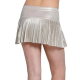 Girls' All Matte Pleated Tennis Skort Champagne-Apparel-Lucky In Love-B132-211B-1-Tennis Express
