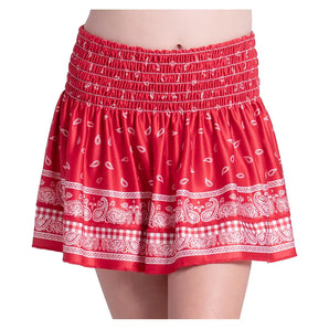Girls' Americana Smocked Tennis Skort Team Red,Apparel,Lucky In Love,Team Red,2XS,Tennis Express,B134-14J603-3