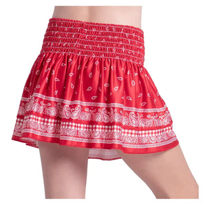 Girls' Americana Smocked Tennis Skort Team Red,Apparel,Lucky In Love,,,Tennis Express,B134-14J603-4