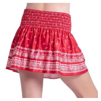 Girls' Americana Smocked Tennis Skort Team Red,Apparel,Lucky In Love,,,Tennis Express,B134-14J603-4