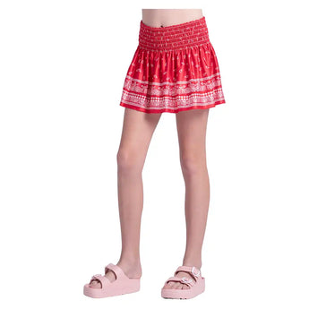 Girls' Americana Smocked Tennis Skort Team Red,Apparel,Lucky In Love,,,Tennis Express,B134-14J603-5