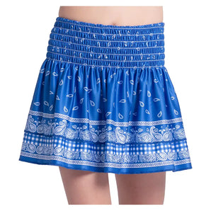 Girls' Americana Smocked Tennis Skort Team Royal,Apparel,Lucky In Love,Team Royal,2XS,Tennis Express,B134-15J421-3