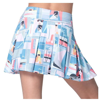 Girls' Linen Nouveau Tennis Skort Periwinkle-Apparel-Lucky In Love-B137-42E432F25-4-Tennis Express