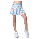 Girls' Linen Nouveau Tennis Skort Periwinkle-Apparel-Lucky In Love-B137-42E432F25-5-Tennis Express