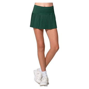 Girls' Pleated Tennis Skort Team Green, Lucky In Love, Tennis Express, B163-300-2