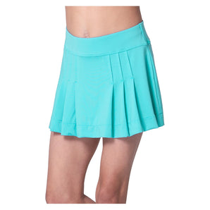 Girls' Elite Pleat Tennis Skort Aquamarine-Apparel-Lucky In Love-XS-, [current_file_name-Tennis Express