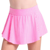 Girls' Lucky Seersucker Tennis Skort-Apparel-Lucky In Love-B175-666-1-Tennis Express