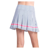 Girls' Pinstripe Pop Tennis Skort White-Apparel-Lucky In Love-B176-43G110-4-Tennis Express