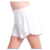 Girls' Crossover Flounce Tennis Short White-Apparel-Lucky In Love-B179-110-1-Tennis Express