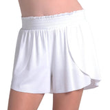 Girls' Crossover Flounce Tennis Short White-Apparel-Lucky In Love-B179-110-Tennis Express