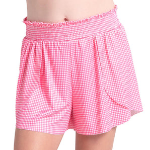 Girls' Checkmate Tennis Short-Apparel-Lucky In Love-B179-44G695-Tennis Express