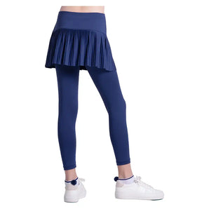 Girls' Emmy Pleated Tennis Legging Navy,Apparel,Lucky In Love,,,Tennis Express,B184-400-4
