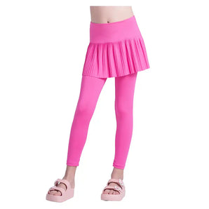 Girls' Emmy Pleated Tennis Legging Taffy,Apparel,Lucky In Love,Taffy,2XS,Tennis Express,B184-695-3