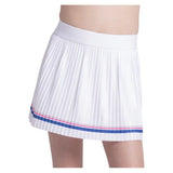 Girls' Game On Pleated Tennis Skort White,Apparel,Lucky In Love,White,2XS,Tennis Express,B185-13J110-3