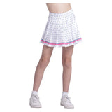 Girls' Bold Statement Pleat Tennis Skort White,Apparel,Lucky In Love,,,Tennis Express,B186-12J110-5