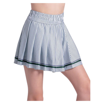 Girls' Prep Edit Pleat Tennis Skort Team Green and White, Lucky In Love, Tennis Express, B186-27J300-2
