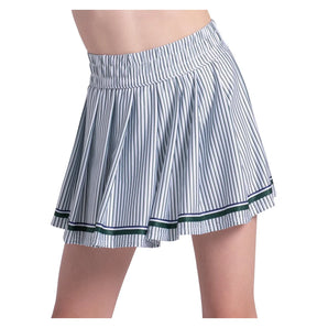 Girls' Prep Edit Pleat Tennis Skort Team Green and White, Lucky In Love, Team Green/White, Tennis Express, B186-27J300-TEAM-GREEN-WHITE-1