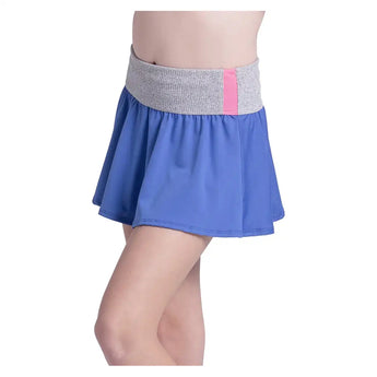Girls' Rib Line Flounce Tennis Skort Parisian Blue,Apparel,Lucky In Love,,,Tennis Express,B187-434-6