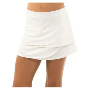 Girls’ Scallop Tennis Skort-Apparel-Lucky In Love-B32-B-W-Tennis Express