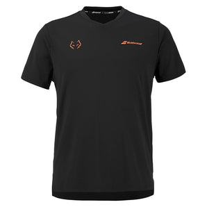 Mens Juan Lebron Crew Neck Tennis Top Black-Apparel-Babolat-B6MS26011-2000S25-1-1-[Sku]-Tennis Express