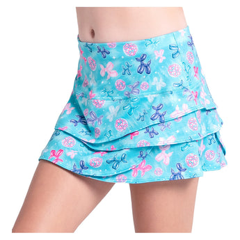 Girls' Printed Tennis Skort-Apparel-Lucky In Love-B70-54G955-2-Tennis Express