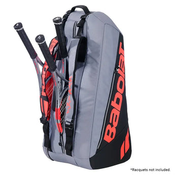 Pure Strike 6 Pack Tennis Bag Carbon Grey-Bags-Babolat-B751249-100MY-3-Tennis Express