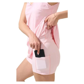 Women's Breakpoint Tennis Dress-Apparel-Bobbe-BD-S25-pink1-Tennis Express