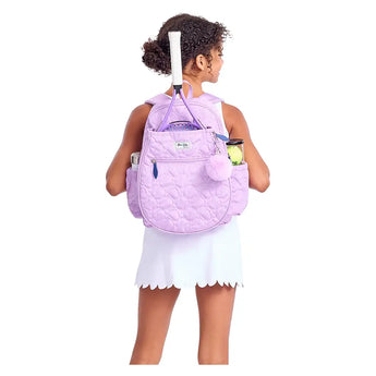 Big Love Tennis Backpack Quilted Lavender Tennis Balls,Bags,Ame and Lulu,,,Tennis Express,BLTBP-PUR-5