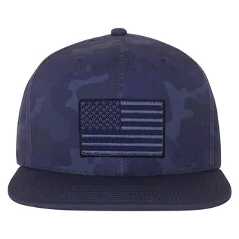 Men's BXV USA Flag Camo Tonal Tennis Hat,Apparel,Boast,Medival Blue Camo,One Size,Tennis Express,BVM13ACC2-F26-NY