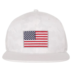 Men's BXV USA Flag Camo Tonal Tennis Hat,Apparel,Boast,White Camo,One Size,Tennis Express,BVM13ACC2-F26-W