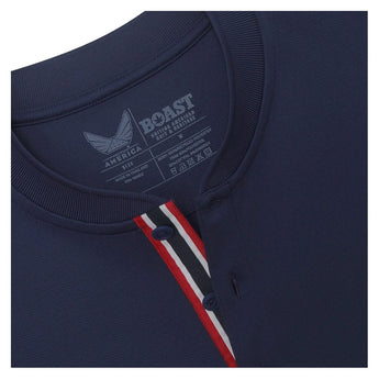 Men's BXV Short Sleeve Performance Tennis Henley,Apparel,Boast,,,Tennis Express,BVM13TP7-F26-Navy1