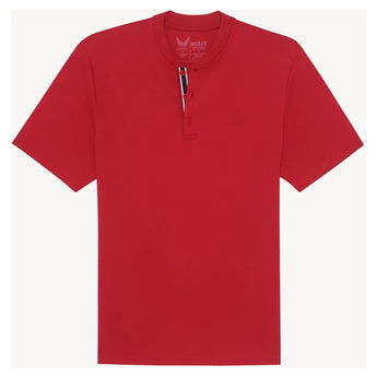 Men's BXV Short Sleeve Performance Tennis Henley,Apparel,Boast,Racing Red,S,Tennis Express,BVM13TP7-F26-Red