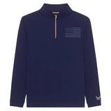 Men's BXV 1-4 Zip Tennis Pullover,Apparel,Boast,Medieval Blue,S,Tennis Express,BVM13ZP4-F26-Nvy