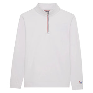 Men's BXV 1-4 Zip Tennis Pullover,Apparel,Boast,White,S,Tennis Express,BVM13ZP4-F26-W
