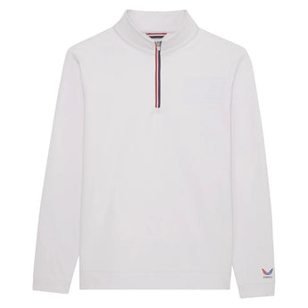 Men's BXV 1-4 Zip Tennis Pullover,Apparel,Boast,White,S,Tennis Express,BVM13ZP4-F26-W