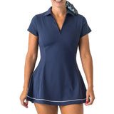 Women's Zipper Dress-Apparel-Boast-BW52011-1Navy-Tennis Express