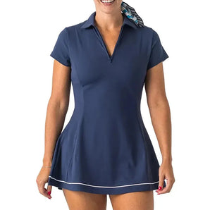 Women's Zipper Dress-Apparel-Boast-BW52011-1Navy-Tennis Express