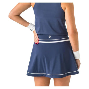 Women's Flounce 2 in 1 Tennis Skort-Apparel-Boast-BW53101-Navy1-Tennis Express