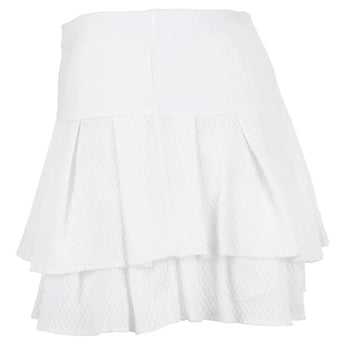 Women's Wavy Pleat Tier Tennis Skort-Apparel-Lucky In Love-CB425-BF20-110-2-Tennis Express