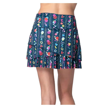 Women's P.S. I Love You Pickleball Tennis Skort Midnight-Apparel-Lucky In Love-CB629-92D401F25-2-Tennis Express