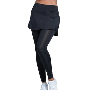 Women's Fast Pace Tennis Skegging Black,Apparel,Lucky In Love,Black,XS,Tennis Express,CB685-001-3