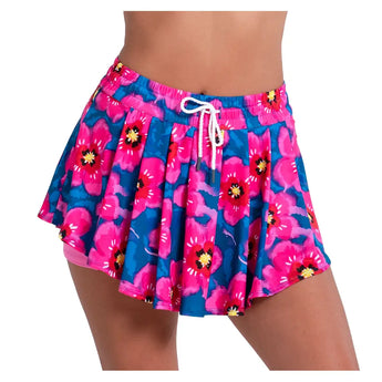 Women's High Waist Super Bloom Tennis Skort Multi,Apparel,Lucky In Love,,,Tennis Express,CB760-07G955S26-3